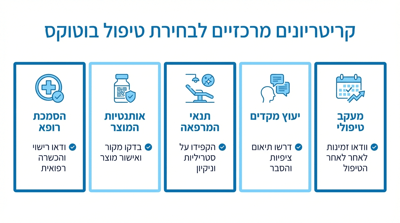 מה חשוב לבדוק לפני החלטה על טיפול בוטוקס