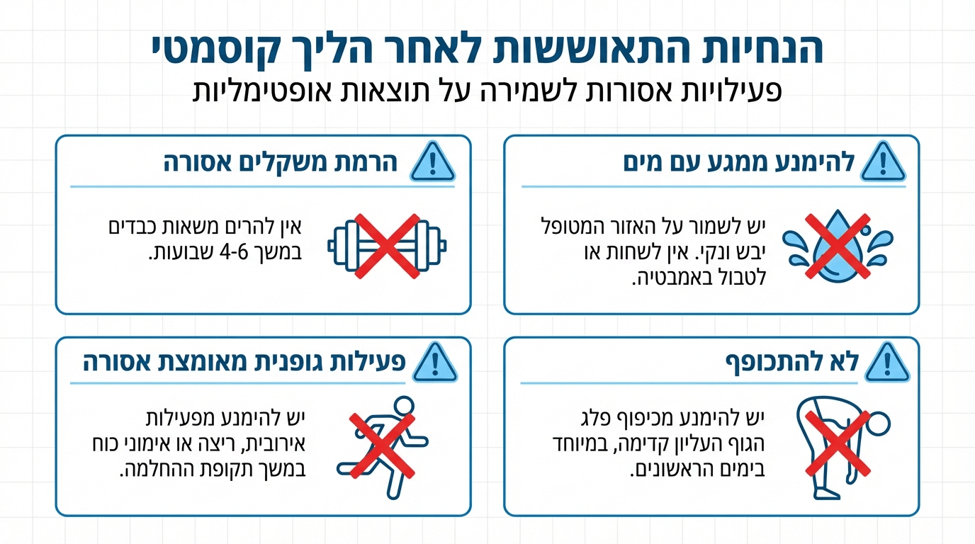 טעויות נפוצות בהחלמה מניתוח עפעפיים בשבוע הראשון