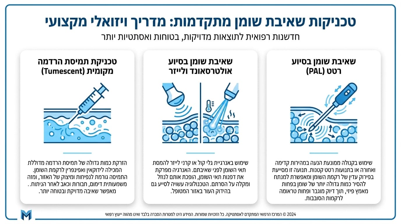 טכניקות מתקדמות בשאיבת שומן בטנית - תיאור ויזואלי