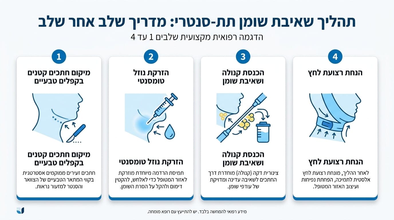 כיצד מתבצעת שאיבת שומן מהסנטר בפועל – הסבר מקצועי