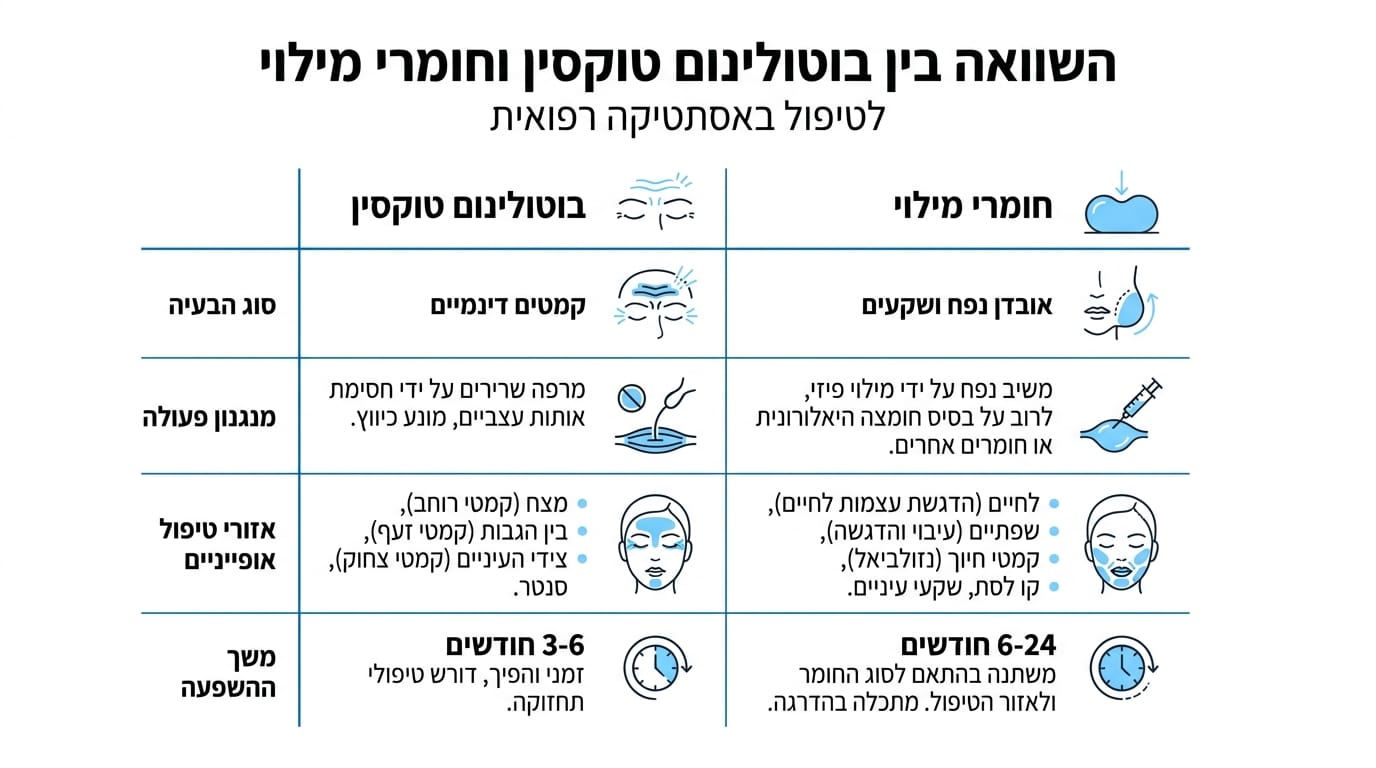 ציר זמן להופעת תוצאות טיפול בוטוקס אצל גברים