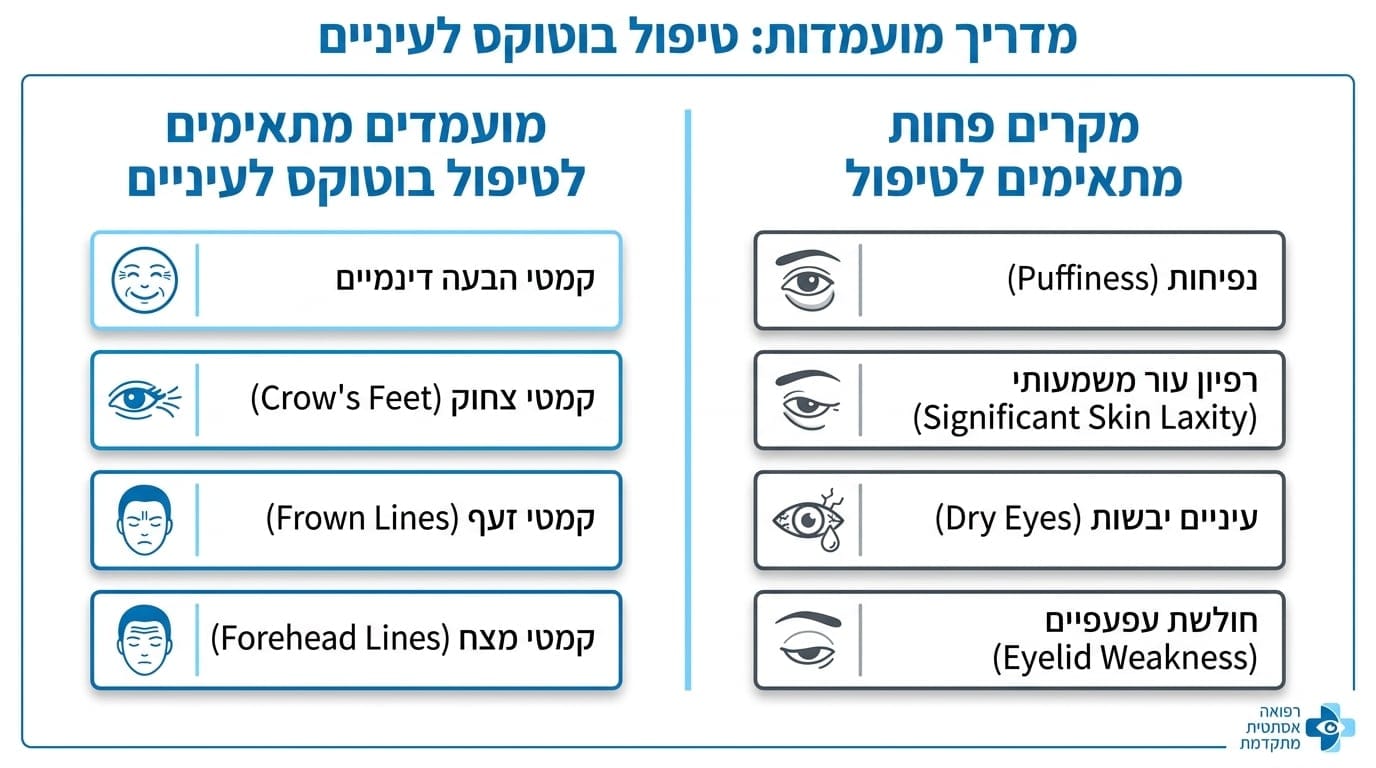 בוטוקס עיניים: כל מה שצריך לדעת על טיפול בקמטים סביב העיניים