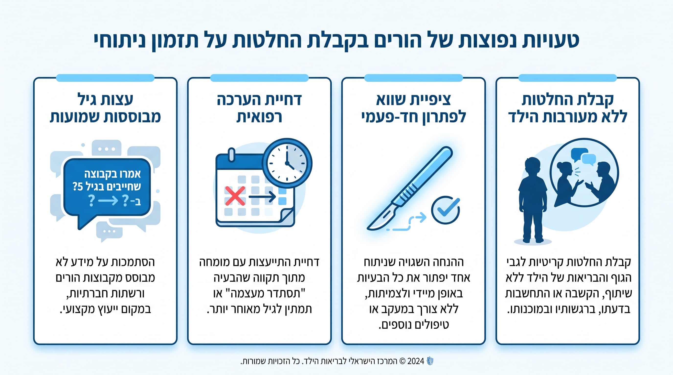 טעויות נפוצות של הורים בבחירת עיתוי ניתוח שחזור אוזן
