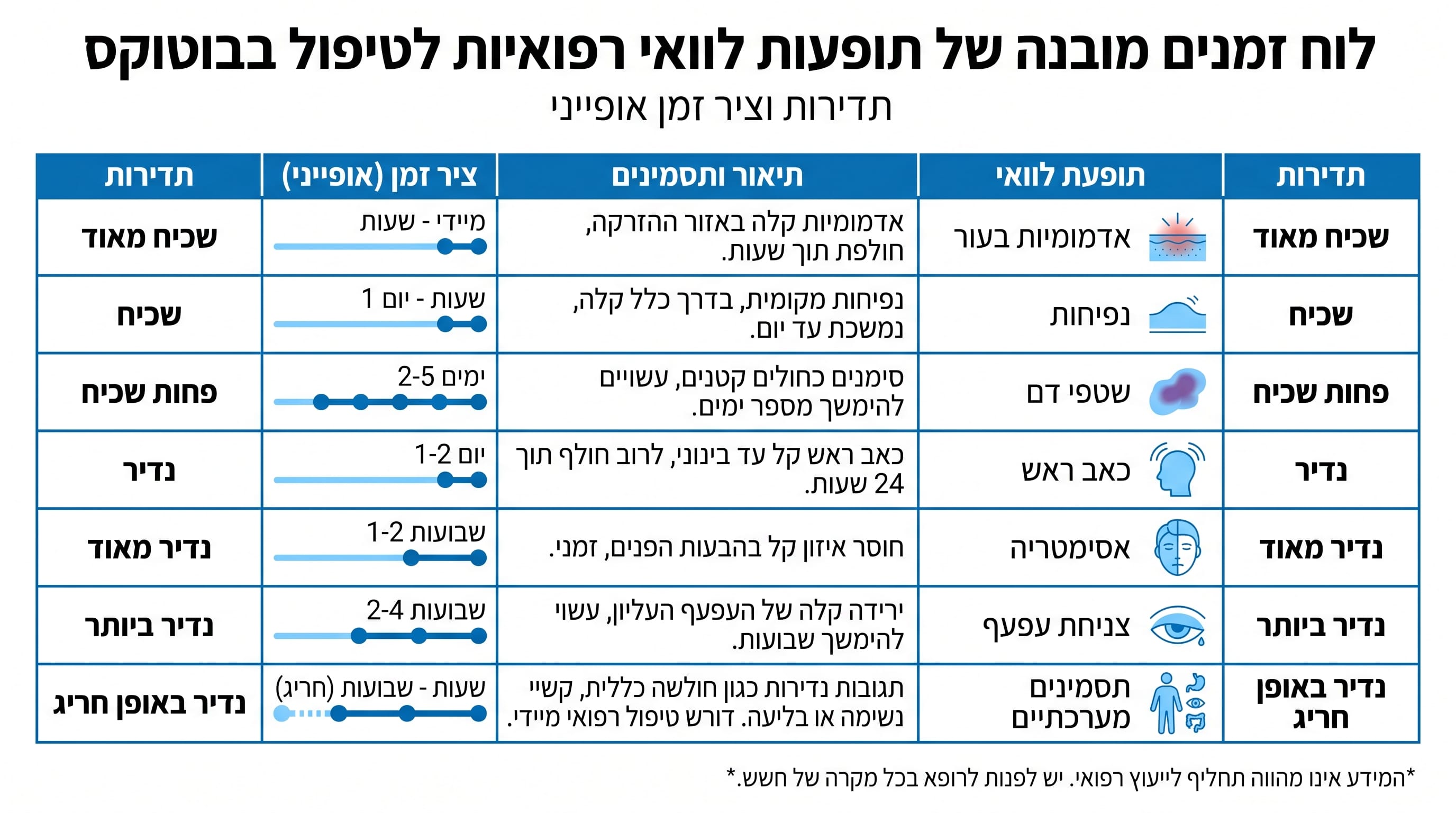 תופעות לוואי בוטוקס: כל מה שחשוב לדעת לפני הטיפול