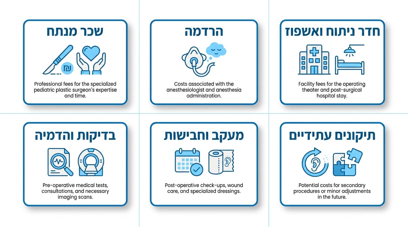 מחיר שחזור אוזניים לילדים: כל מה שצריך לדעת